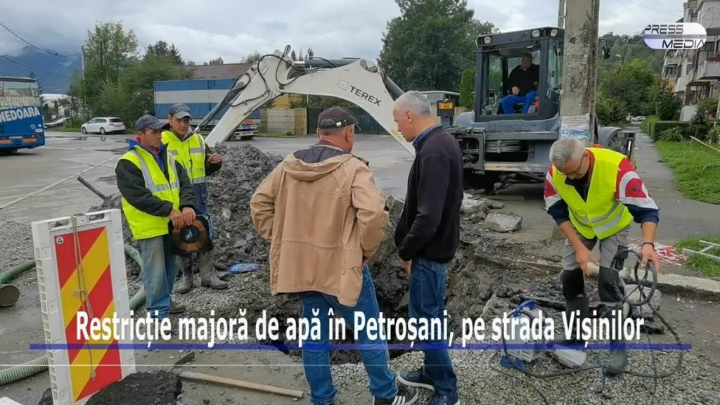 Restricție majoră de apă în Petroșani, pe strada Vișinilor