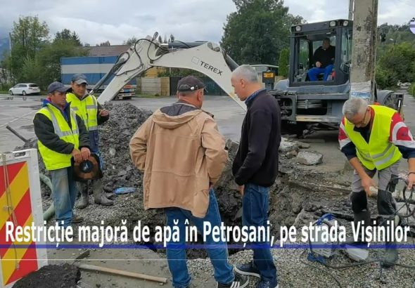 Restricție majoră de apă în Petroșani, pe strada Vișinilor
